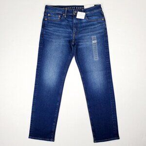 AMERICAN EAGLE Mens Size W32 x L29 Blue Denim Slim Straight Airflex+ Jeans Pants